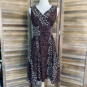 Pinup Couture Leopard Print Dress Size M Rockabilly Swing Dance